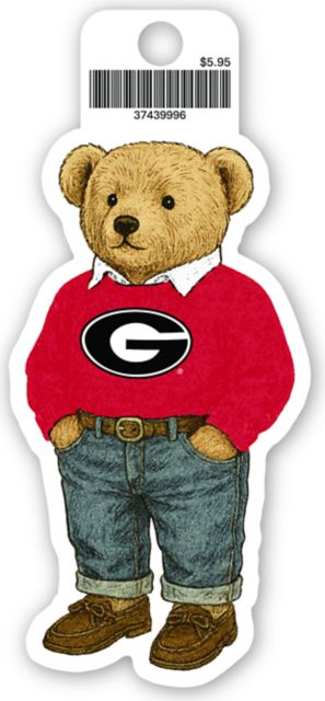 University of Georgia Teddy Bear Vinyl Sticker