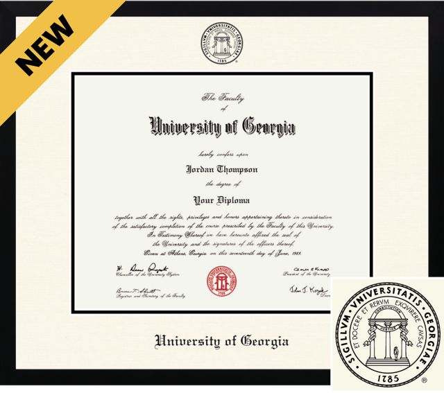 University of Georgia Engraved Onyx Diploma Frame