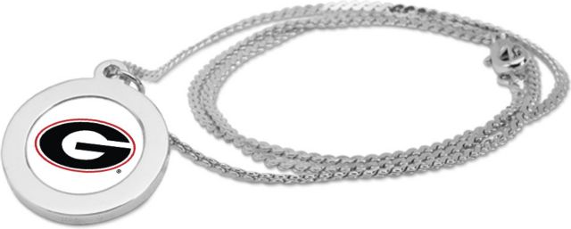 CSI Silver Pendant Necklace With Colored Medallian - ONLINE ONLY