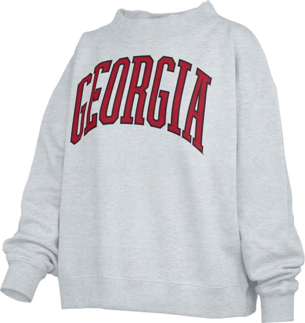 University of Georgia Women's Parke Mock Neck Crewneck Sweatshirt