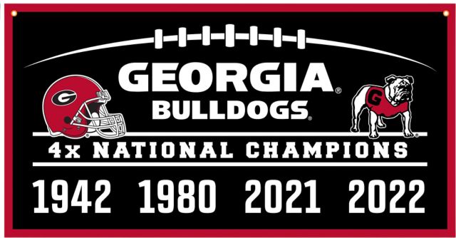 Georgia Bulldogs 2022 College Football National Champions Banner Flag