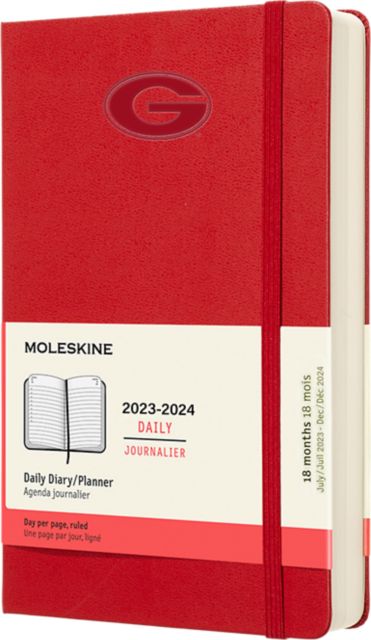 Moleskine 18-Month 2023-2024. Moleskine Custom Academic Planner Red with  Wordmark