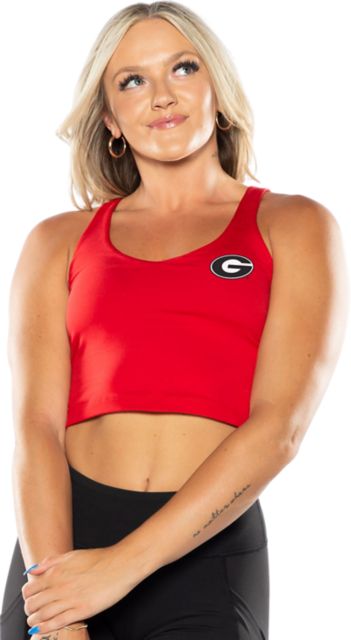 University of Georgia Women's V-Neck Cropped Tank Top