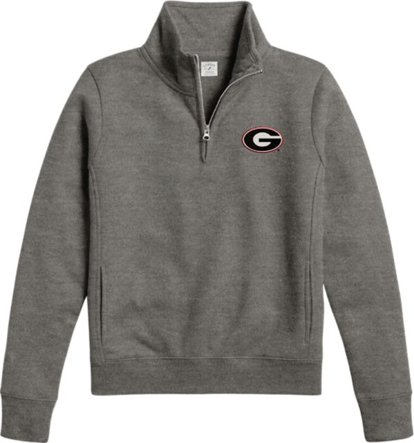 1/4 Zip Campus Pullover - Ash Grey