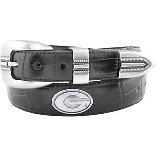 NCAA Georgia Southern Eagles Full Grain Leather Braided Concho Belt 