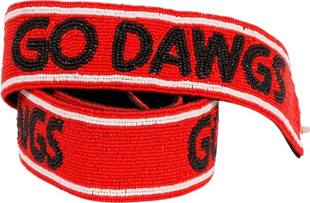 University of Georgia Bulldogs Beaded Bag Strap