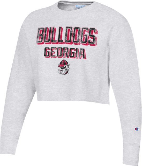 University of Georgia Bulldogs Women's Reverse Weave Cropped Crewneck Sweatshirt