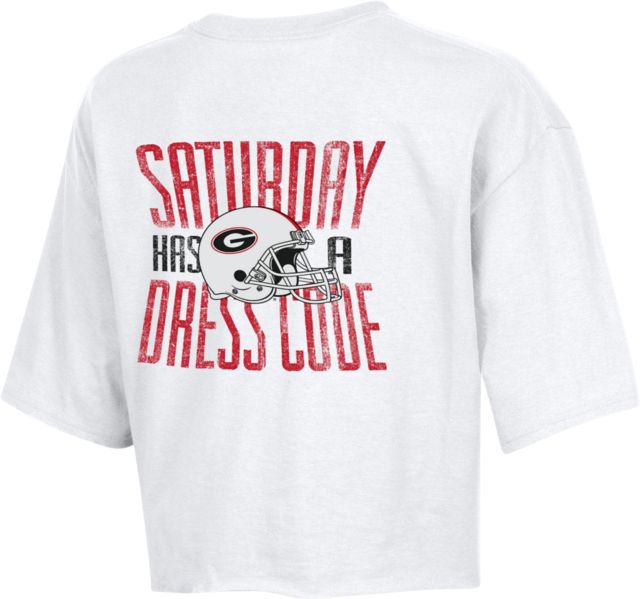 University of Georgia Whiteout Women's Crop Short Sleeve T-Shirt