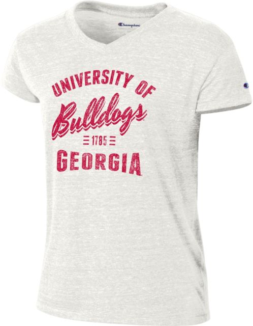 University of Georgia Bulldogs Women's V-Neck Short Sleeve T-Shirt
