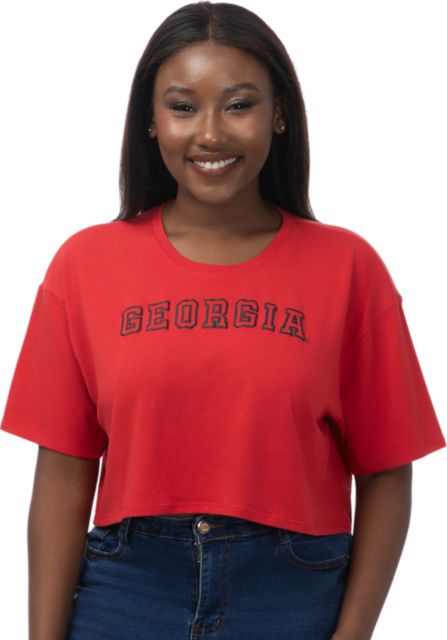 University of Georgia Women's Boxy Crop Short Sleeve T-Shirt