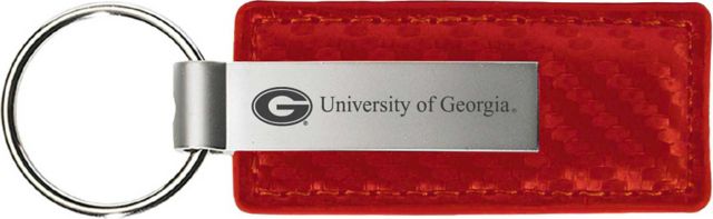 University of Georgia Leather Keytag