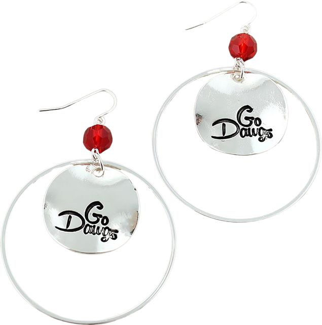 University of Georgia Hoop Earrings