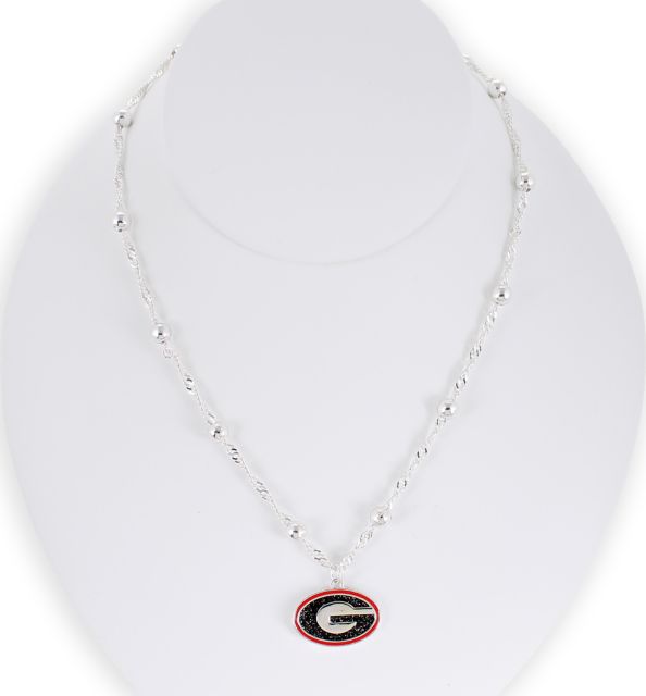 University of Georgia Glitter Necklace