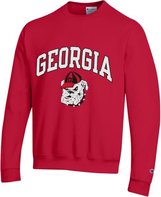 Women's Pressbox White Georgia Bulldogs Comfy Cord Vintage Wash Basic Arch  Pullover Sweatshirt