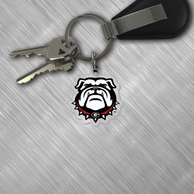 UGA logo Key Ring — Masada Leather