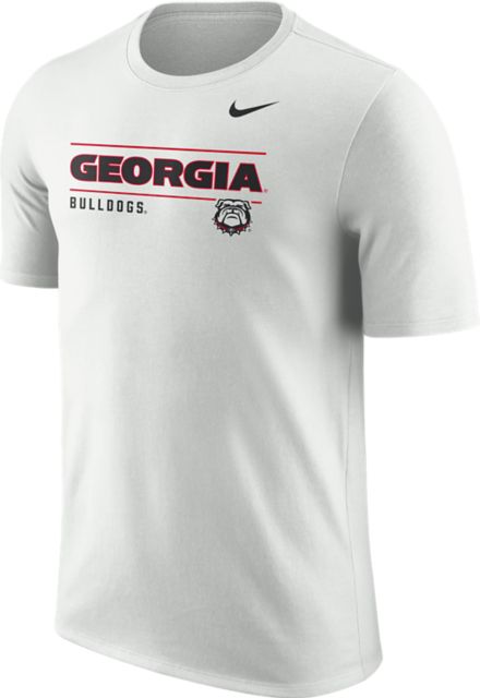 Nike Men's Georgia Bulldogs White Football Coach Dri-Fit UV Long Sleeve T-Shirt, Medium