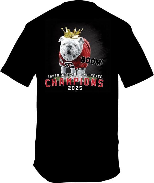 University of Georgia Bulldogs Football 2025 SEC Champions Short Sleeve T-Shirt