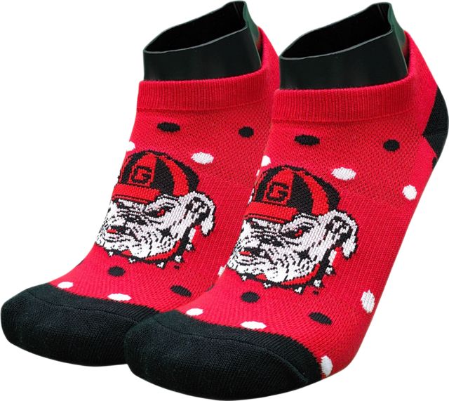 University of Georgia Bulldogs No Show Socks