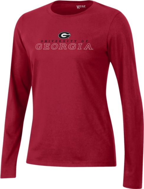 Georgia #00 For Women's Custom T-Shirts Red University 2019 SEC