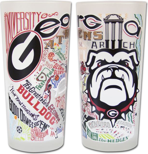University of Georgia Bulldogs 15 oz. Glass Cup