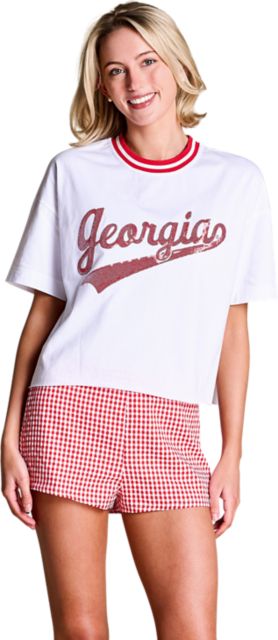 University of Georgia Women's Sequin Short Sleeve T-Shirt