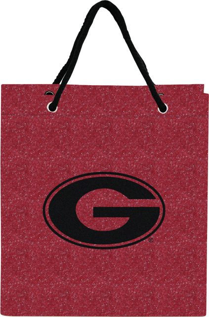 University of Georgia Glitter Gift Bag
