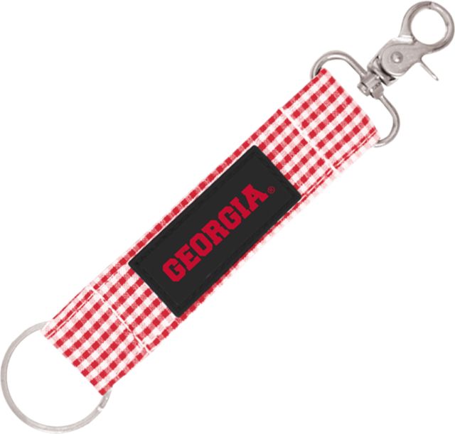 550PremiumCrafts 4-String Red & Black Brick/Twist Paracord Keychain - Georgia Bulldogs - UGA - Louisville - Cincinnati - Texas Tech