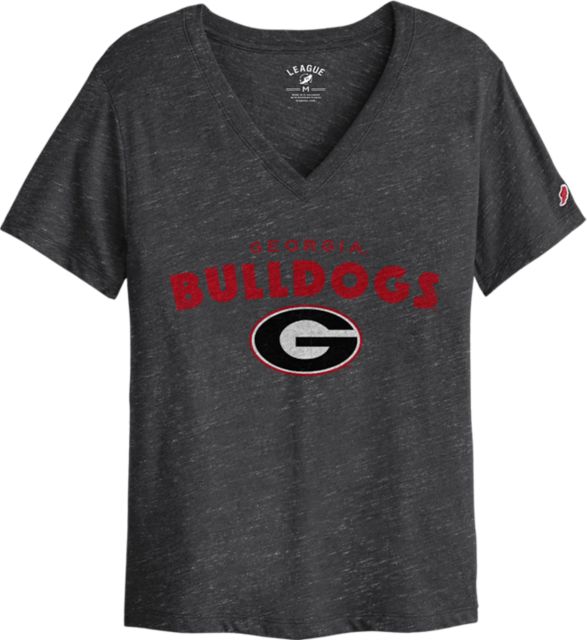 University of Georgia Bulldogs Women's V-Neck Short Sleeve T-Shirt