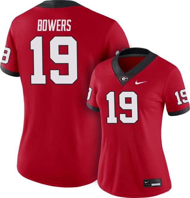 UGA ブルドックス アメリカンフットボール ユニフォーム 19 Bowers Brock Bowers #19 Georgia Bulldogs White Jersey, All Stitched
