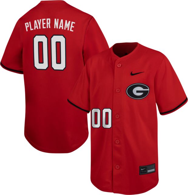 University of Georgia Baseball Nike Player Name Youth Jersey