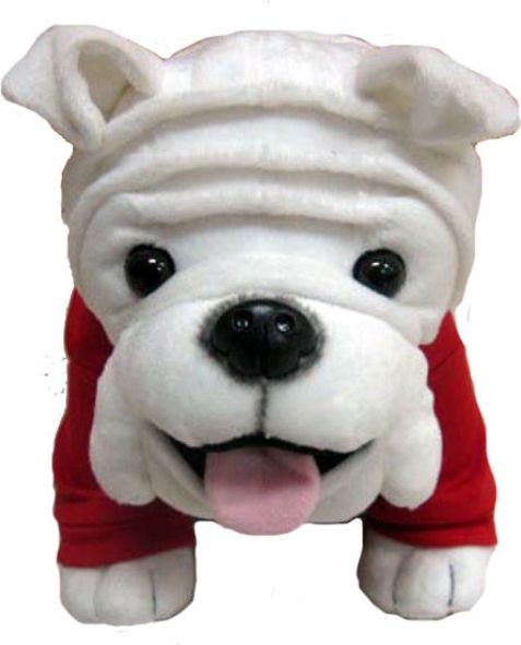 white bulldog plush