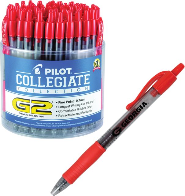 University of Georgia Pilot G2 Pens - Tub of 72