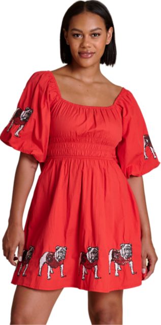 University of Georgia Women's Puff Sleeve Dress