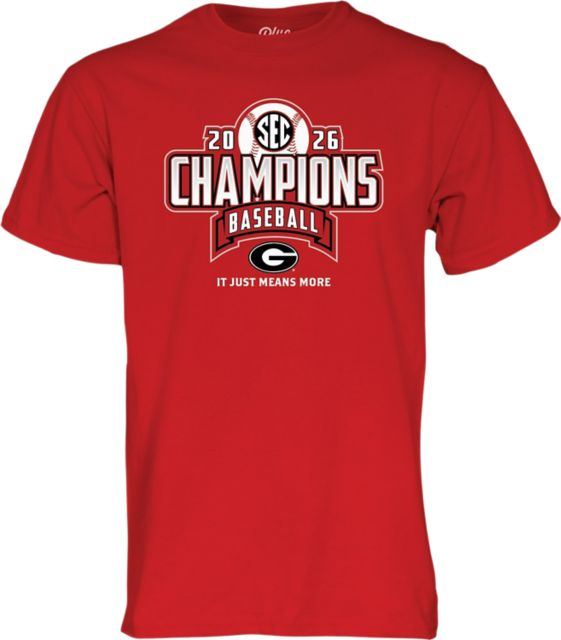 University of Georgia Baseball 2026 SEC Regular Season Champions Locker Room Short Sleeve T-Shirt