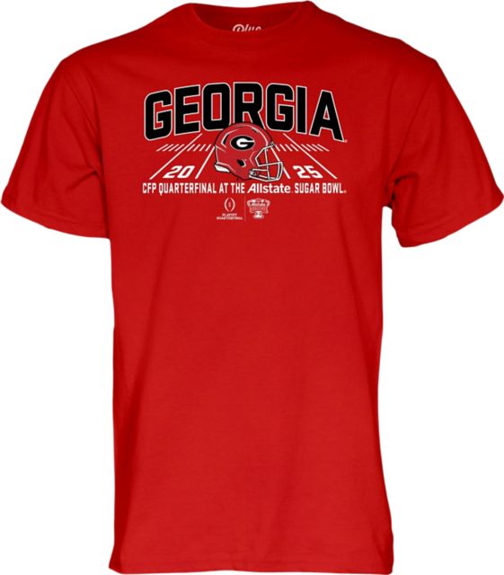 University of Georgia Football 2024 College Football Quarterfinals Sugar Bowl Bound Short Sleeve T-Shirt
