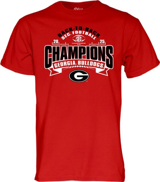 University of Georgia Bulldogs Football 2025 Back-to-Back SEC Champions Short Sleeve T-Shirt