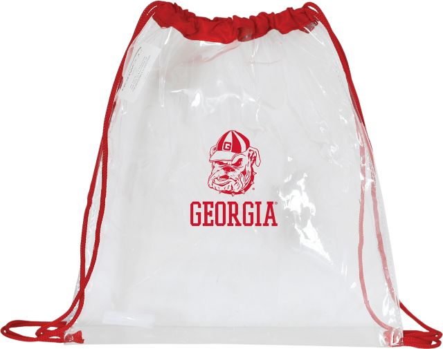 University of Georgia Bulldogs 12 x 12 Clear Drawstring Tote Bag