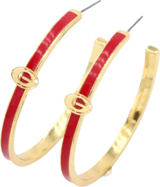 University of Georgia Logo Hoop Earrings