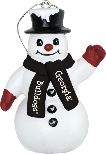 University of Georgia Bulldogs Snowman Ornament