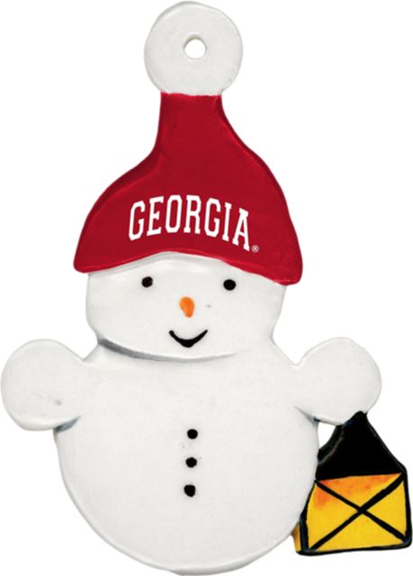 University of Georgia Snowman Ornament