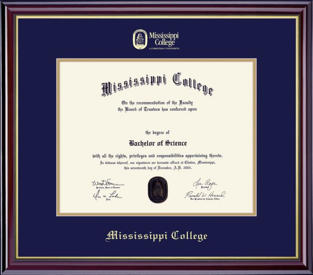 Mississippi College 8.5'' x 11'' Windsor Diploma Frame