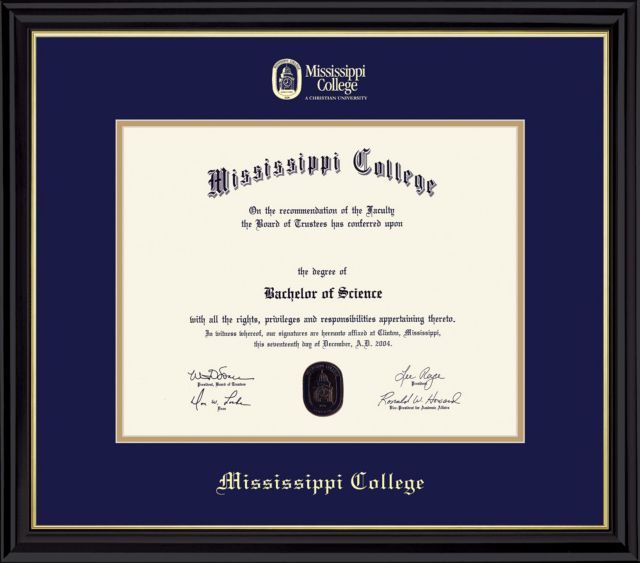 Mississippi College Diploma Frame