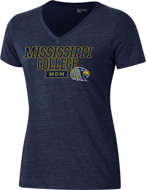 Mississippi College Women's Mom V-Neck Short Sleeve T-Shirt