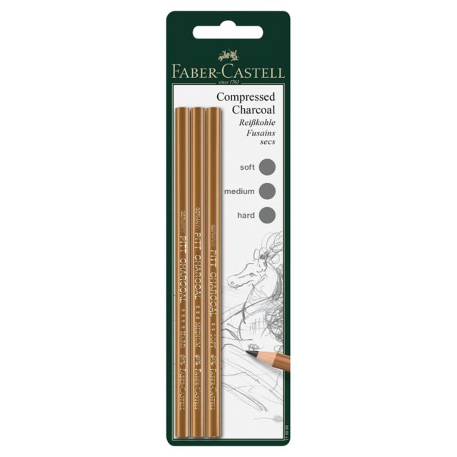 Pitt Comp Charcoal Pencil 3Pak Soft Medium Hard