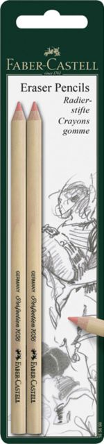 ERASER PENCIL SOFT 2-CARDED