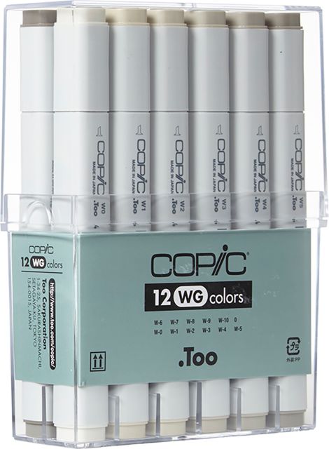 Copic Marker Warm Gray 12-Piece Set