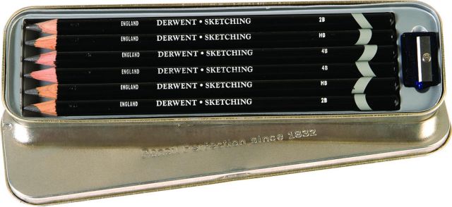 Derwent Sketching Tin 6 Ct
