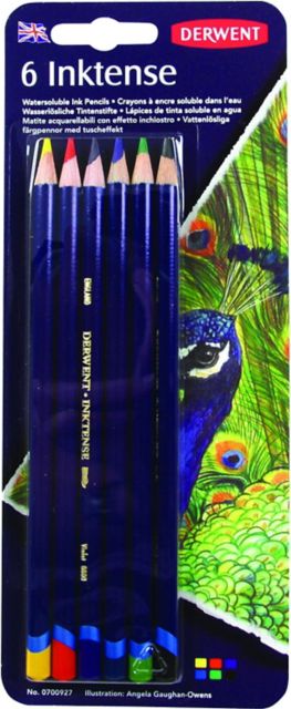Derwent Inktense Pencil Blister 6 Ct Asst Colors