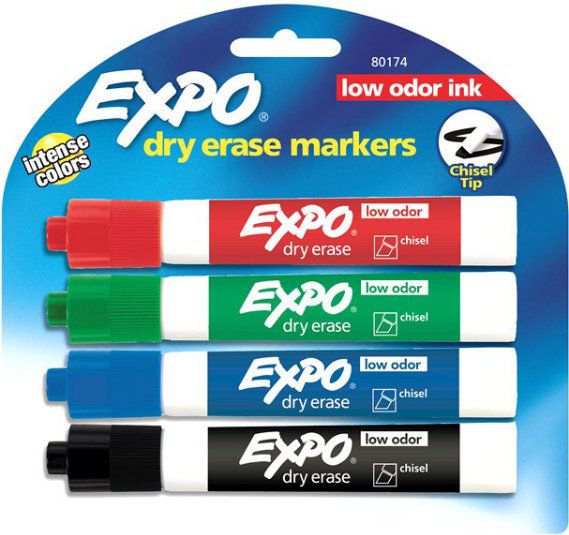 Expo 10pk Dry Erase Markers Fine Tip Multicolored