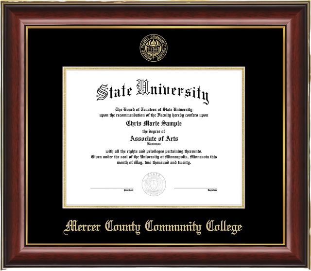 Mercer County Community College Classic Diploma Frame